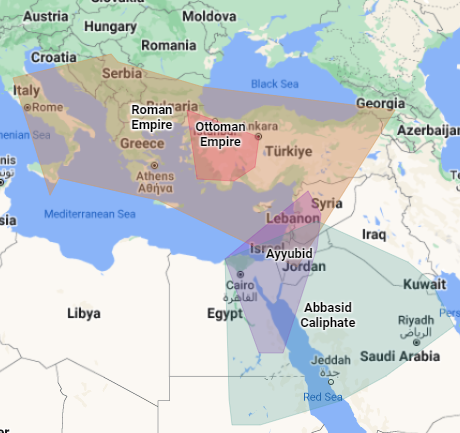 Arbitrary contemporary borders on an atlas